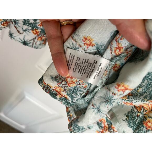 Toad & Co‎ Sundress - Summer Spaghetti Strap Wrap Dress, Floral Organic Sz L - Picture 7 of 8